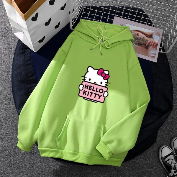 Green hello kitty hoodie