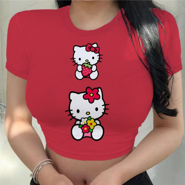 Red Hello Kitty Crop Top