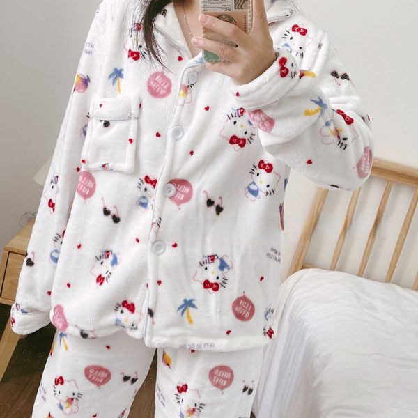 Hello Kitty Pajamas Set Adults