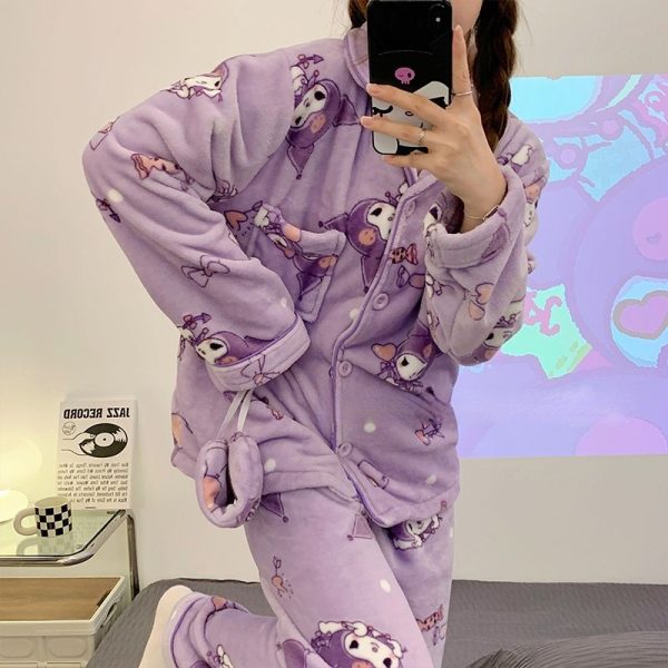 Cute Fluffy Pajamas Kuromi