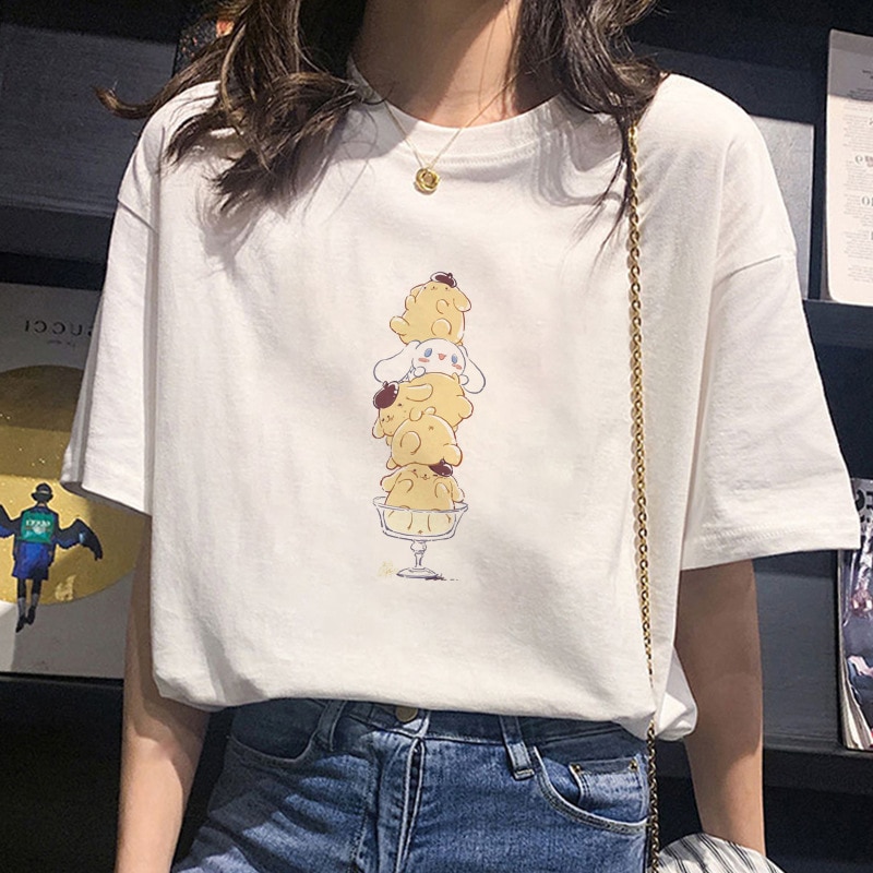 Cinnamoroll and Pompompurin T Shirt | Hello Kitty Friends