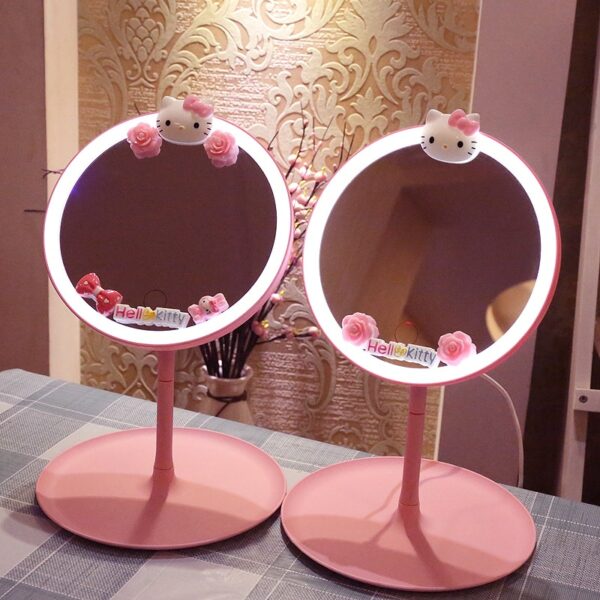 Hello Kitty Round Leds Mirror