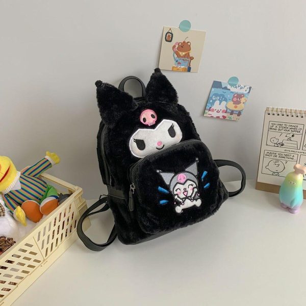 Kuromi Fuzzy Backpack