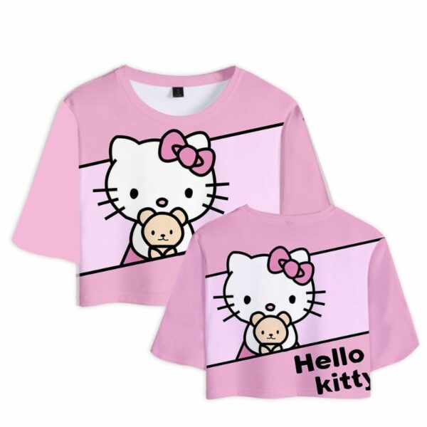 Hello Kitty Pink Bow Crop Top