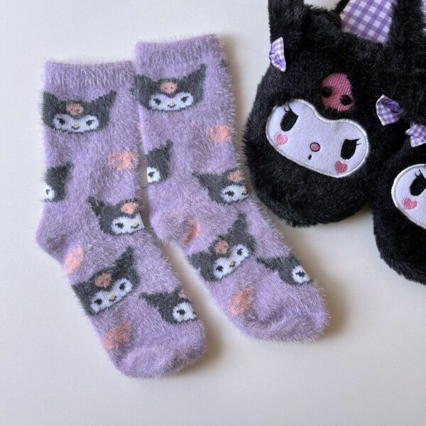Kuromi Fuzzy Socks