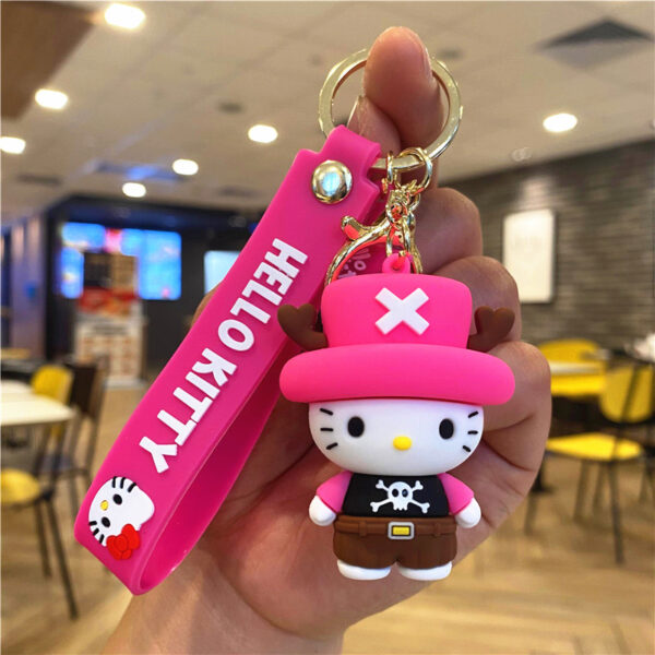 One Piece X Hello Kitty Keychain